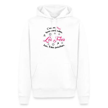 Mädchen / Fee / Prinzessin / Baby - Männer Premium Bio Hoodie - Weiß - Vorne - Nico (187cm)