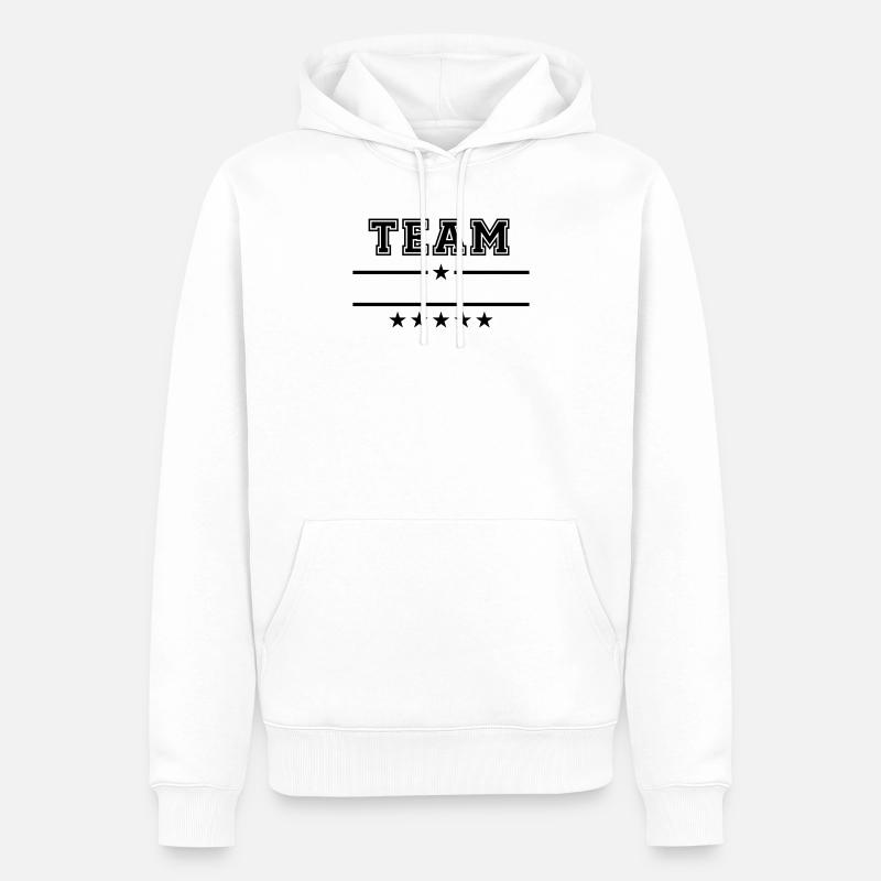 Team - Männer Premium Bio Hoodie - Weiß