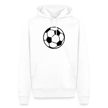 Logo de football ballon pour logo d’association sur les vêtements - Sweat à capuche Premium bio Homme - blanc - Devant - Nico (187cm)