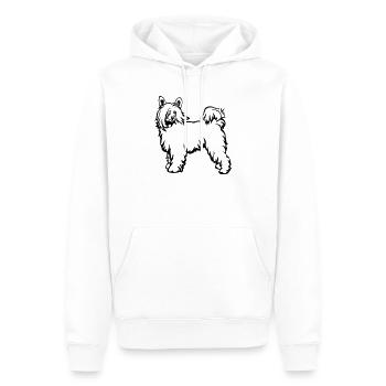 Bouffée de poudre à crête chinoise - Sweat à capuche Premium bio Homme - blanc - Devant - Nico (187cm)