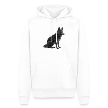 Loup - Sweat à capuche Premium bio Homme - blanc - Devant - Nico (187cm)
