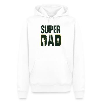 Super Dad - Design Pêche Passion - Sweat à capuche Premium bio Homme - blanc - Devant - Nico (187cm)