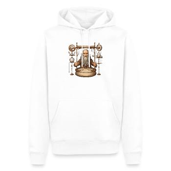 Leonardo da Vinci Erfinder, Erfindung, Genie - Männer Premium Bio Hoodie - Weiß - Vorne - Nico (187cm)