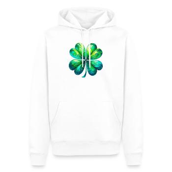 Four-leaf clover - Men’s Premium Organic Hoodie - white - Front - Nico (187cm)