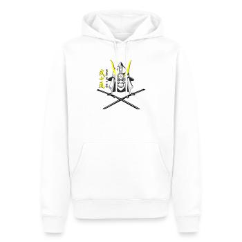 Samuraihelm Kabuto 5 - Männer Premium Bio Hoodie - Weiß - Vorne - Nico (187cm)