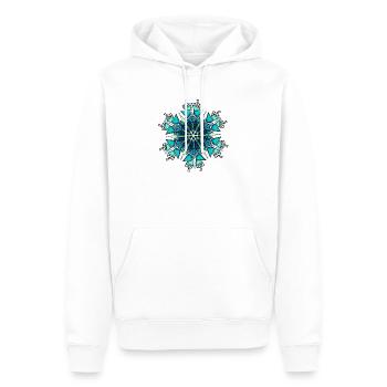 Flocon de neige - Sweat à capuche Premium bio Homme - blanc - Devant - Nico (187cm)