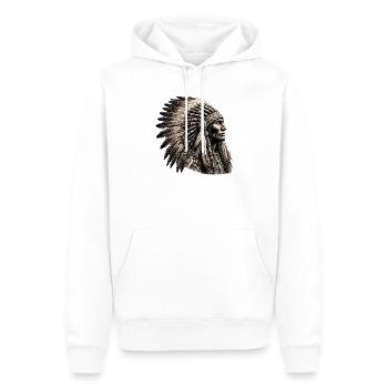 Amerikanisch Indianer Amerikanische Rote Haut - Männer Premium Bio Hoodie - Weiß - Vorne - Nico (187cm)