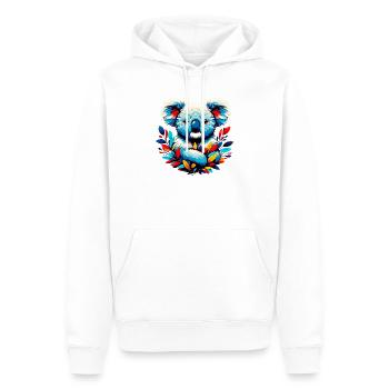 Koala - Sweat à capuche Premium bio Homme - blanc - Devant - Nico (187cm)