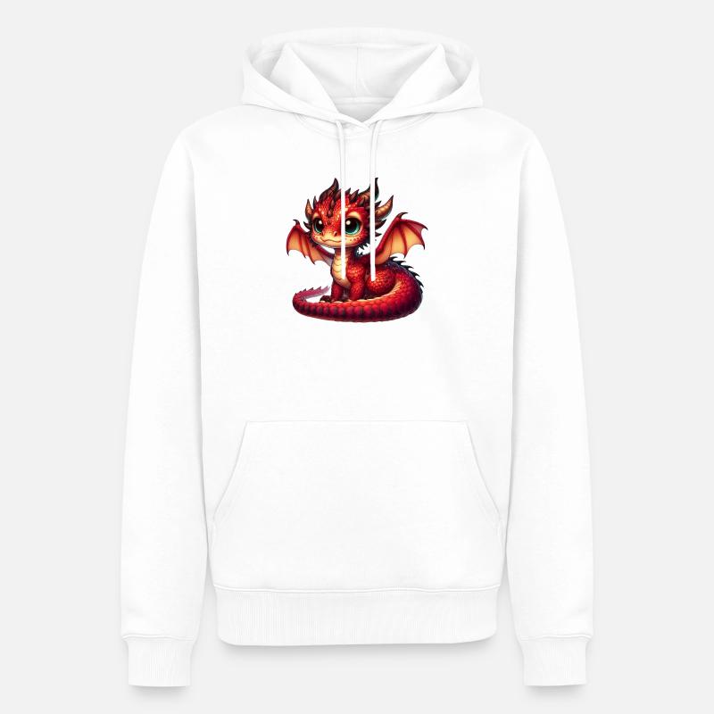 Dragon - Sweat à capuche Premium bio Homme - blanc