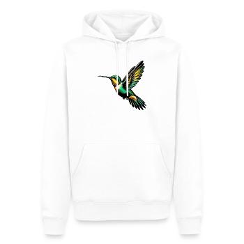 Kolibri - Männer Premium Bio Hoodie - Weiß - Vorne - Nico (187cm)