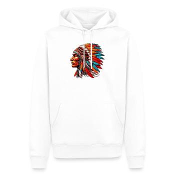 Amerikanisch, Indianer, Amerikaner - Männer Premium Bio Hoodie - Weiß - Vorne - Nico (187cm)