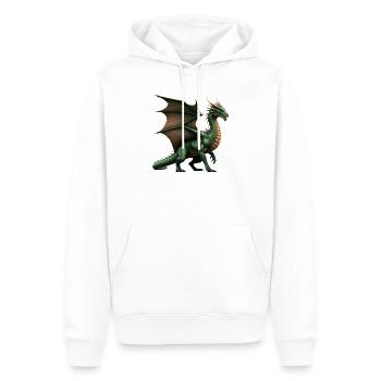 Legendärer grüner Drache - Männer Premium Bio Hoodie - Weiß - Vorne - Nico (187cm)