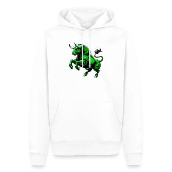 Taureau - Sweat à capuche Premium bio Homme - blanc - Devant - Nico (187cm)