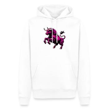 Taureau - Sweat à capuche Premium bio Homme - blanc - Devant - Nico (187cm)