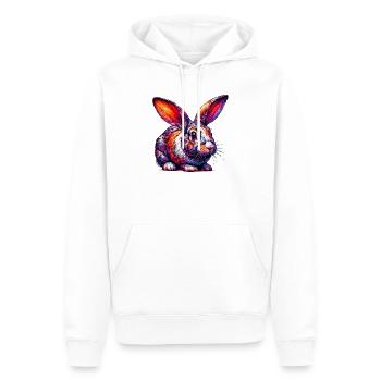 Kaninchen - Männer Premium Bio Hoodie - Weiß - Vorne - Nico (187cm)