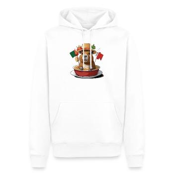 Charmantes Wasserschwein in festlichen Nudeln - Männer Premium Bio Hoodie - Weiß - Vorne - Nico (187cm)