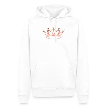 Couronne, élégante, scintillante, personnalisable - Sweat à capuche Premium bio Homme - blanc - Devant - Nico (187cm)