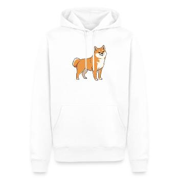 Chien Shiba Inu - Sweat à capuche Premium bio Homme - blanc - Devant - Nico (187cm)