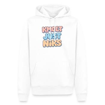 Kmoet just nothing, Antwerpener Dialekt Shirts - Männer Premium Bio Hoodie - Weiß - Vorne - Nico (187cm)