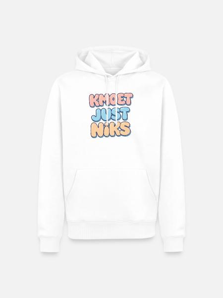 Kmoet just nothing, Antwerp dialect Shirts - Men’s Premium Organic Hoodie - white
