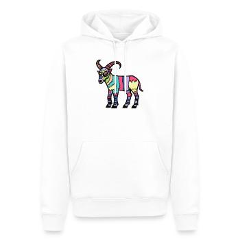 Chèvre de montagne Halloween Zombie - Sweat à capuche Premium bio Homme - blanc - Devant - Nico (187cm)