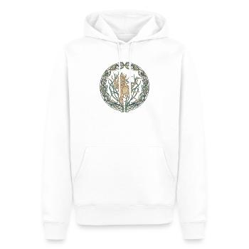 Keltischer Kreis der Muschelspirale - Männer Premium Bio Hoodie - Weiß - Vorne - Nico (187cm)