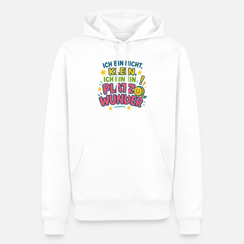 Ich bin ein Platzwunder Spruch - Männer Premium Bio Hoodie - Weiß