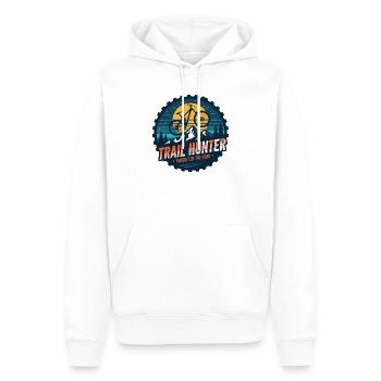 Trail Hunter Badge Pursuit of the Peak MTB Bike - Men’s Premium Organic Hoodie - white - Front - Nico (187cm)