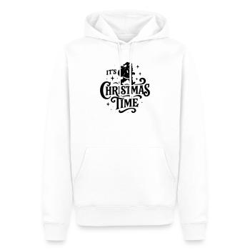 Christmas time Xmas weihnachten rock'n roll Santa  - Männer Premium Bio Hoodie - Weiß - Vorne - Nico (187cm)