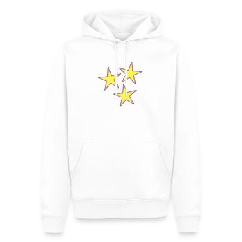STAR. VALENTINSTAG. HERZ. ICH LIEBE DICH. ICH LIEBE - Männer Premium Bio Hoodie - Weiß - Vorne - Nico (187cm)