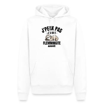 Faulheit, Müdigkeit, Ruhe - Männer Premium Bio Hoodie - Weiß - Vorne - Nico (187cm)