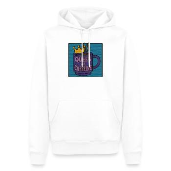 Reine de la caféine - Sweat à capuche Premium bio Homme - blanc - Devant - Nico (187cm)