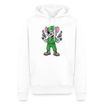 Bewaffneter Maus-Ranger - Männer Premium Bio Hoodie - Weiß - Vorne - Nico (187cm)
