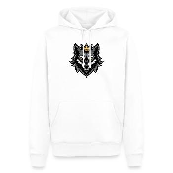 Couronne de tête d’ours - Sweat à capuche Premium bio Homme - blanc - Devant - Nico (187cm)