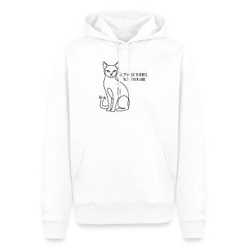 I Left My Cats To Be Here This Better Be Good - Men’s Premium Organic Hoodie - white - Front - Nico (187cm)