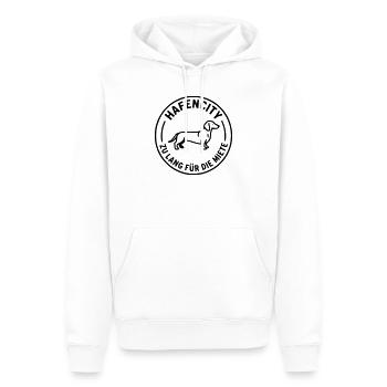 Hafen City Dackel Hamburg HH - Männer Premium Bio Hoodie - Weiß - Vorne - Nico (187cm)