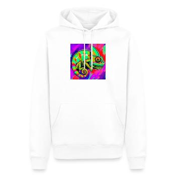 Chamäleon - Männer Premium Bio Hoodie - Weiß - Vorne - Nico (187cm)