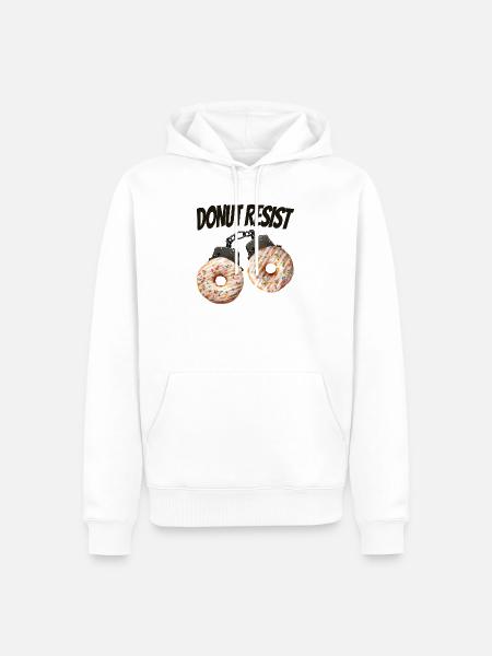 Donut Resist lustiges Donut-Shirt - Männer Premium Bio Hoodie - Weiß