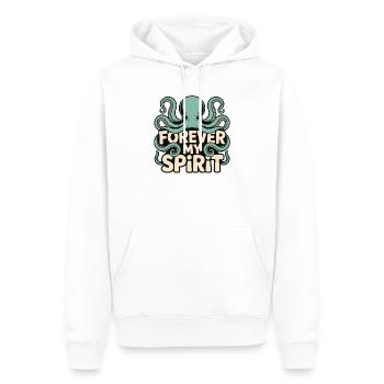 Oktopus für immer mein Spirit - Männer Premium Bio Hoodie - Weiß - Vorne - Nico (187cm)