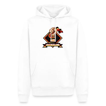 Deutschland Fan Faust Fussball T-Shirt - Männer Premium Bio Hoodie - Weiß - Vorne - Nico (187cm)