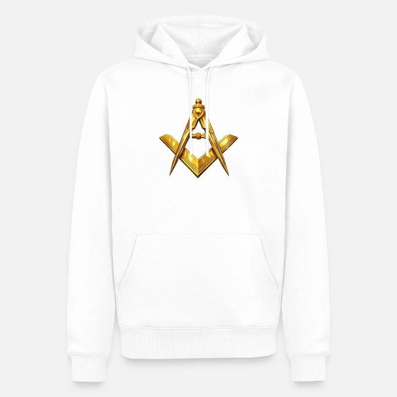 Franc-maçonnerie - Sweat à capuche Premium bio Homme - blanc