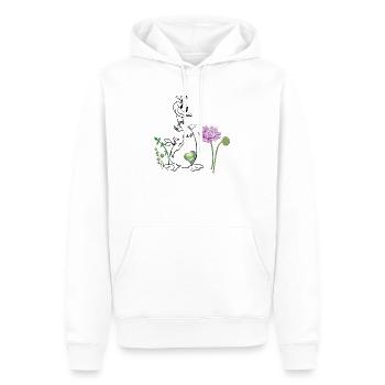 Canard dans la prairie - Sweat à capuche Premium bio Homme - blanc - Devant - Nico (187cm)