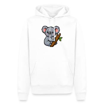 Koala pixel sur une branche – motif rétro de la forêt - Sweat à capuche Premium bio Homme - blanc - Devant - Nico (187cm)