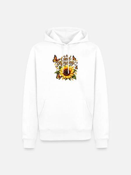 Good morning - Männer Premium Bio Hoodie - Weiß