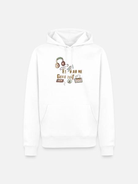 geile Zeit - Männer Premium Bio Hoodie - Weiß