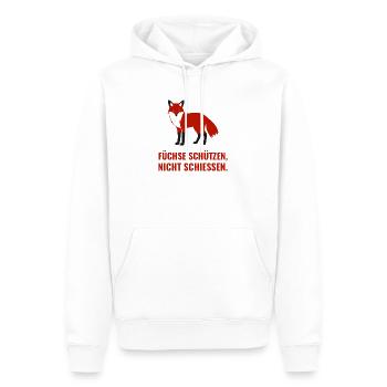 Füchse schützen, nicht schiessen - Männer Premium Bio Hoodie - Weiß - Vorne - Nico (187cm)