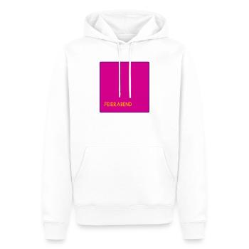Feierabend - Männer Premium Bio Hoodie - Weiß - Vorne - Nico (187cm)
