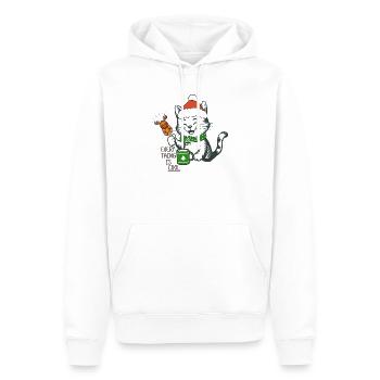 Nikolaus  - Männer Premium Bio Hoodie - Weiß - Vorne - Nico (187cm)