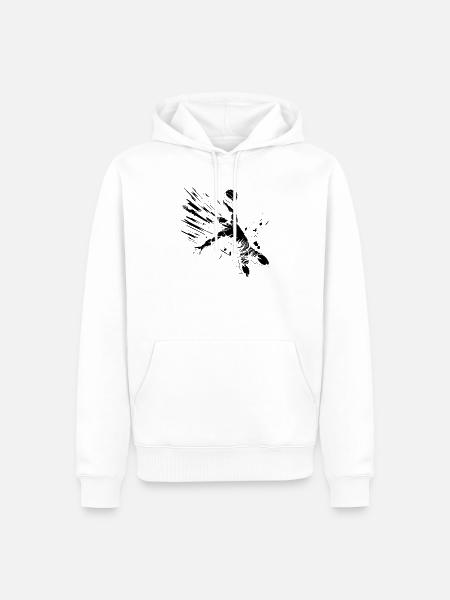 Volleyballer Zeichnung - Männer Premium Bio Hoodie - Weiß