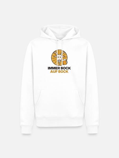 Bock Auf Bock Biergoat - Männer Premium Bio Hoodie - Weiß
